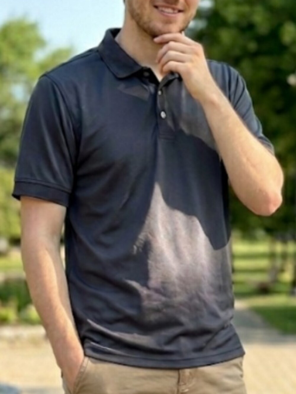 Cross Creek Gray Short Sleeve Polo Shirt